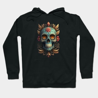 Sugar Skull Dia de los Muertos Mexican Day Of The Dead Tattoo Art Culture Punk Rock Goth Skeleton Hoodie